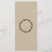 modèle de menu personnalisé pour la réception de m (Dos)