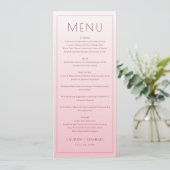 Modèle de menu rose élégant (Debout devant)