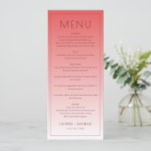 Modèle de menu rose sophistiqué (Debout devant)