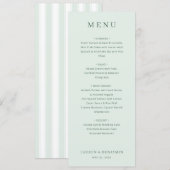 Modèle de menu vert pâle élégant (Devant / Derrière)