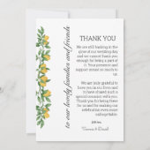 Modèle de Merci de menu modifiable (Dos)