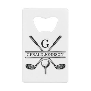 Modèle de monogramme de conception de golf Carte d