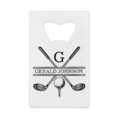 Modèle de monogramme de conception de golf Carte d (Dos)