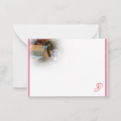 Modèle de monogramme de script personnalisé pour N (Dos)