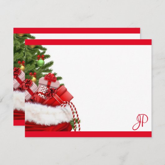 Modèle de monogramme de typographie de Noël (Devant / Derrière)