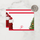 Modèle de monogramme manuscrit d'arbre de Noël (Devant/Arrière en situation)