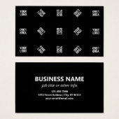 Modèle de motif de logo moderne unique | Noir (Devant & derrière)