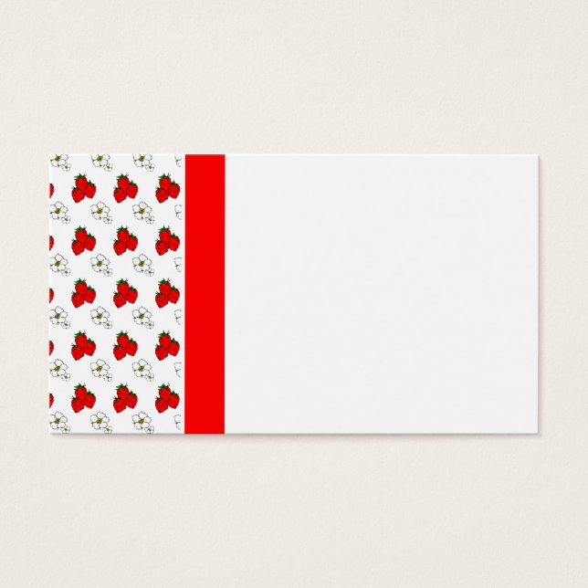 Modèle de motif fleur et fraise rouge rétro (Devant)