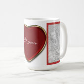 Modèle de Mug Photo Coeur personnalisé (Devant droit)