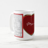 Modèle de Mug Photo Coeur personnalisé (Devant gauche)