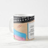 Modèle de mug pour les affaires de bureau de compt (Devant gauche)