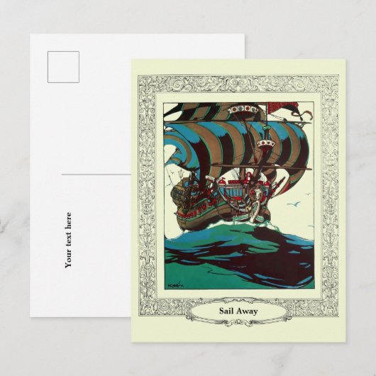 Modèle de navire à voile vintage (Devant / Derrière)