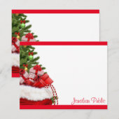 Modèle de Noël à monogramme tapé personnalisé (Devant / Derrière)