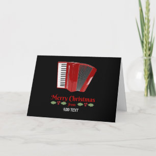 Modèle de Noël Accordion rouge