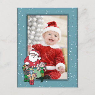 Modèle de Noël avec Père Noël et Elf