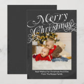 Modèle de Noël avec police de défilement sur table (Devant / Derrière)