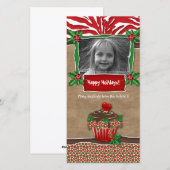 Modèle de Noël Cute Cupcake Zebra Leopard (Devant / Derrière)