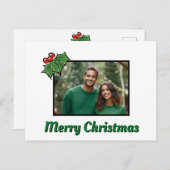 Modèle de Noël des baies Feuilles Holly (Devant / Derrière)