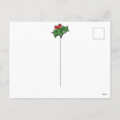 Modèle de Noël des baies Feuilles Holly (Dos)