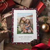 Modèle de Noël noir et rouge rustique Photo