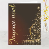 Modèle de Noël rouge avec sapin de Noël doré (Fleur jaune)