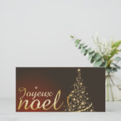 Modèle de Noël rouge avec sapin de Noël doré (Debout devant)