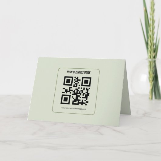 Modèle de nom commercial de code QR personnalisé (Devant)