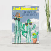 Modèle de nom de cactus aquarelle Southwest drôle (Devant)