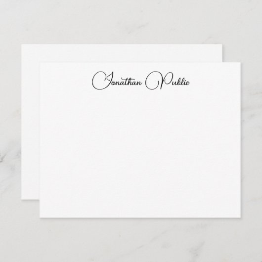 Modèle de nom de script de typographie élégante pe (Devant / Derrière)