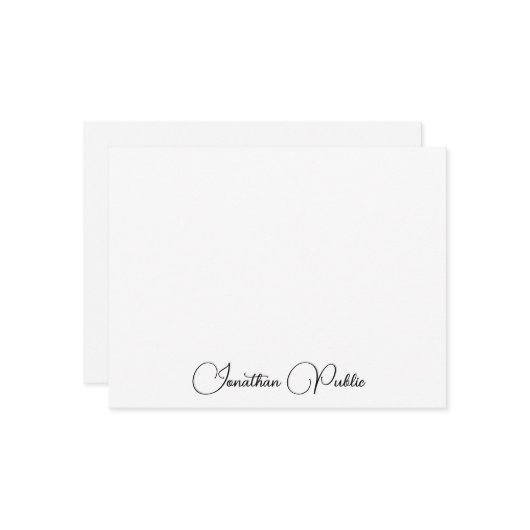 Modèle de nom de script moderne élégant personnali (Devant/Arrière en situation)