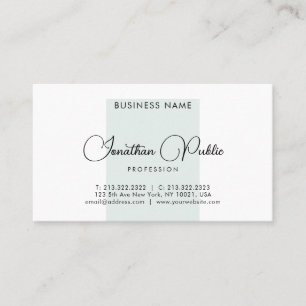 Modèle de nom manuscrit Carte de visite minimal
