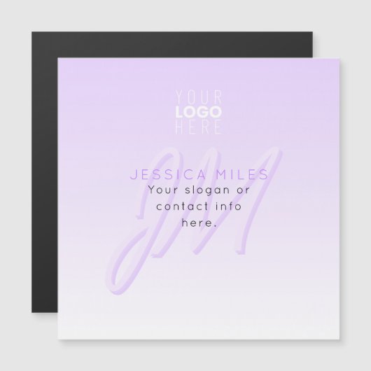 Modèle de nom professionnel et de slogan | Violet (Devant / Derrière)