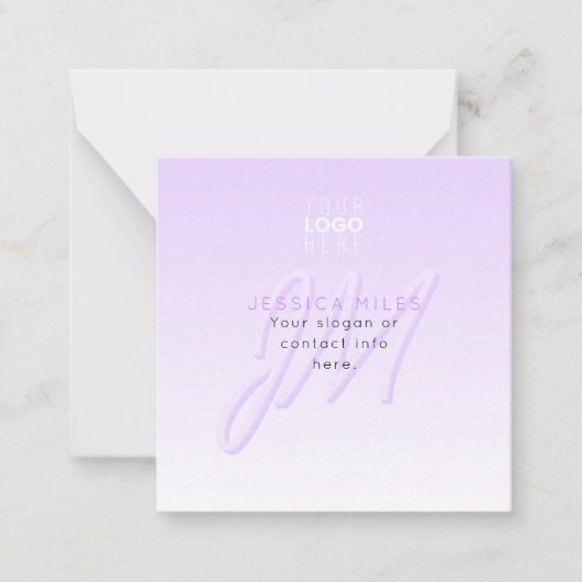 Modèle de nom professionnel et de slogan | Violet (Devant)