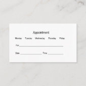 Modèle de nomination du Carte de visite podiatre (Dos)