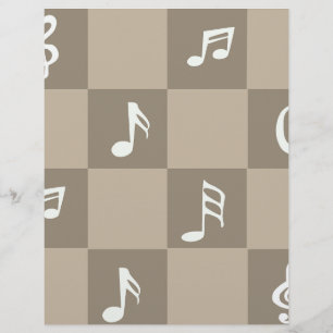 Modèle de note de musique marron :
