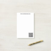 Modèle de notes Post-it® avec code QR personnalisé (Sur un bureau)