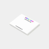 Modèle de notes Post-it® du logo de l'entreprise p (Incliné)