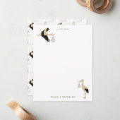 Modèle de nouveau-né bébé garçon fille cigogne (Devant/Arrière en situation)