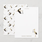 Modèle de nouveau-né bébé garçon fille cigogne (Devant / Derrière)