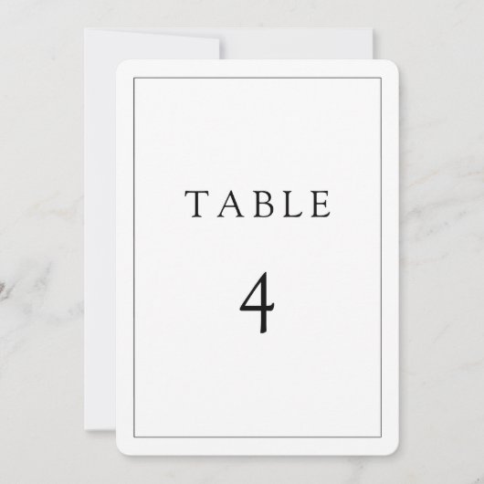 Modèle de numéro de table de mariage moderne, déco (Devant)