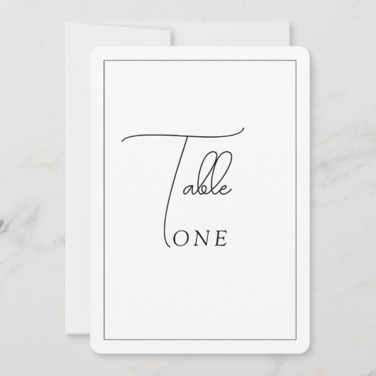 Modèle de numéro de table de mariage moderne, Déco (Devant)