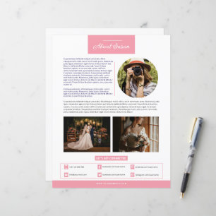 Modèle de page À propos de moi pour photographe