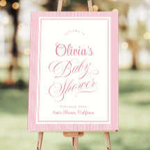 Modèle de pancarte de bienvenue pour Baby Shower,