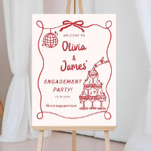 Modèle de pancarte de bienvenue pour fête de fianç