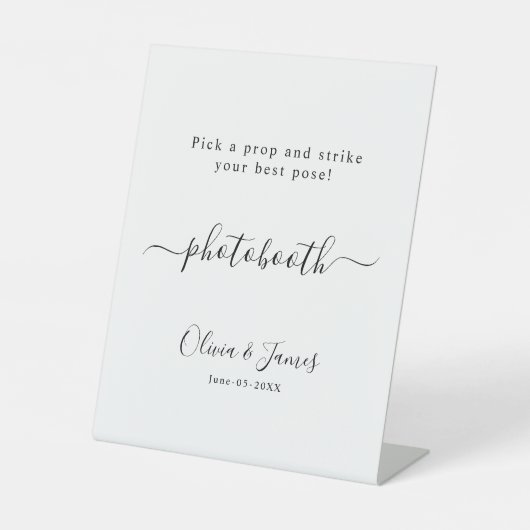 Modèle de panneau de Photomaton de mariage, (Recto)