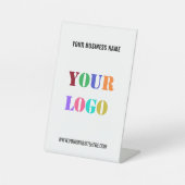 Modèle de panneau de piédestal de texte de logo d' (Recto)