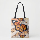Modèle de papillon monarque sur sac fourre-tout (Devant)