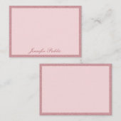 Modèle de Parties scintillant dorée Rose calligrap (Devant / Derrière)