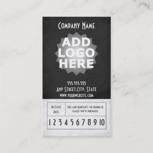 Modèle de passage de classe du carte de visite 10 (Devant)