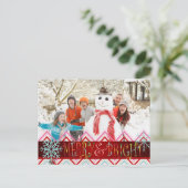 Modèle de photo à chevron PixDezines pour les vœux (Debout devant)